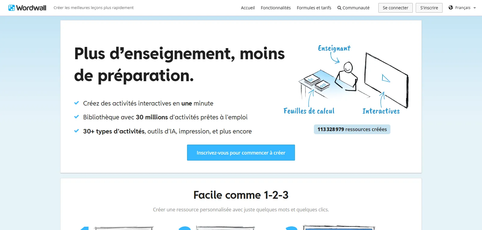 Capture d'écran de Wordwall