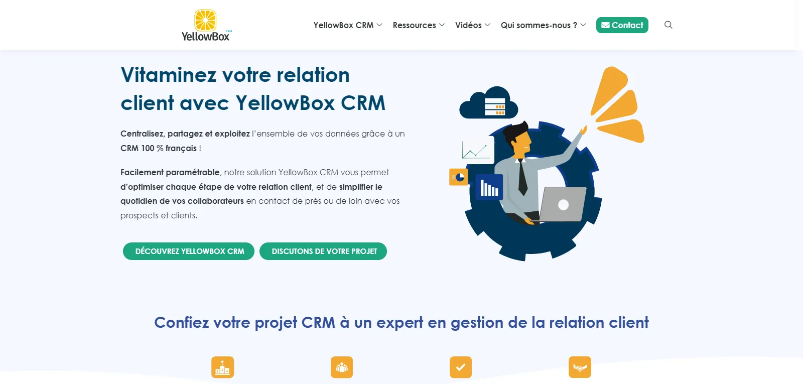 Capture d'écran de YellowBox CRM