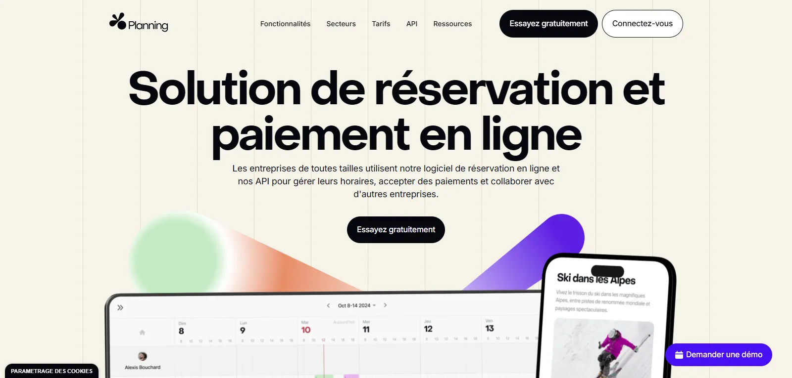 Capture d'écran de Yoplanning